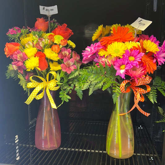 Fresh Floral Arrangement Vase w/ roses-$45.99