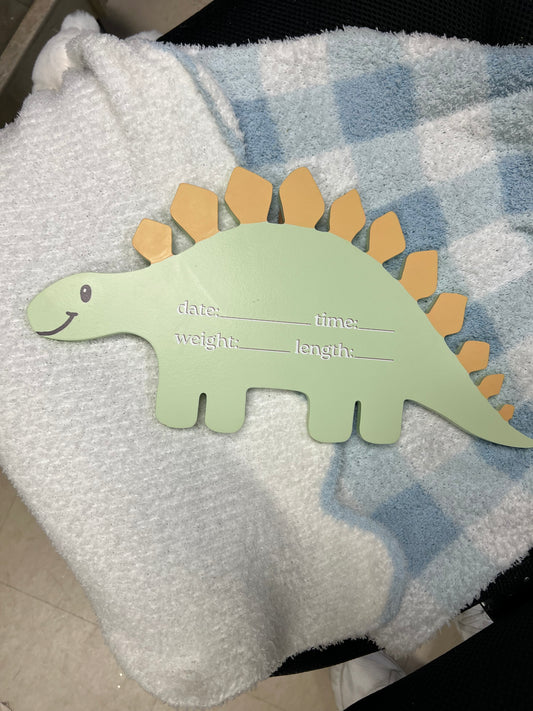 Wall Hanging darling Dinosaur Birth Announcement