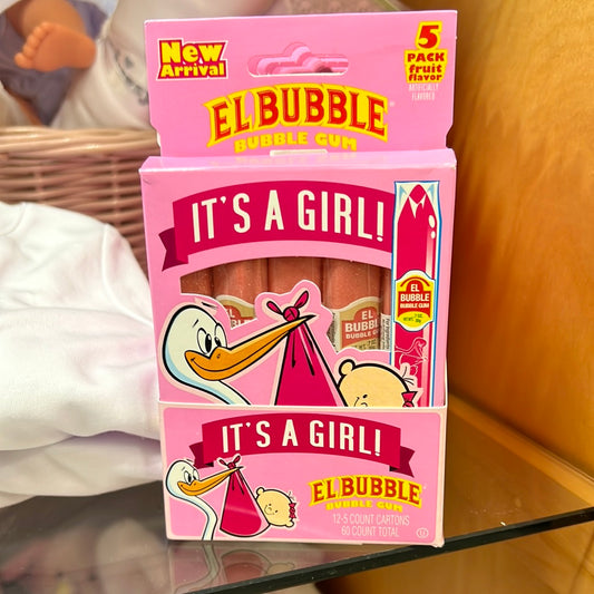 5 Pack It's A Girl Bubble Gum Cigars