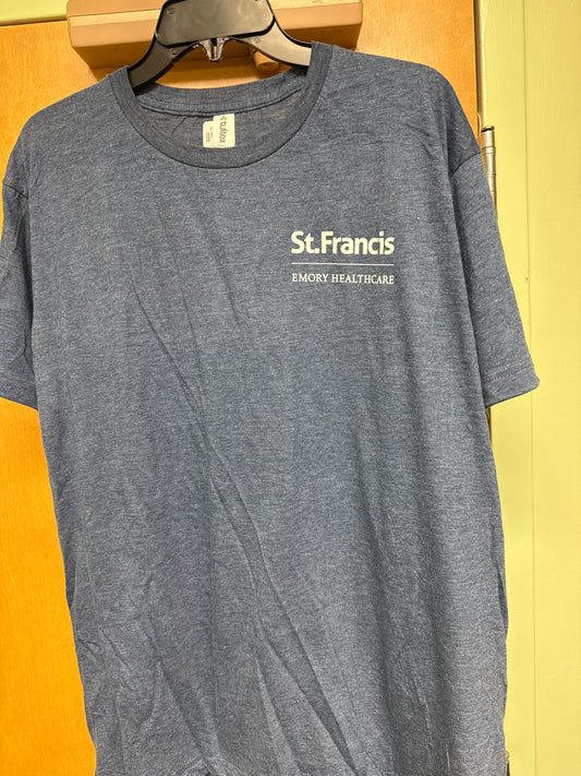 Logo Apparel XXXL Heathered Navy Blue w/ White Screen Print