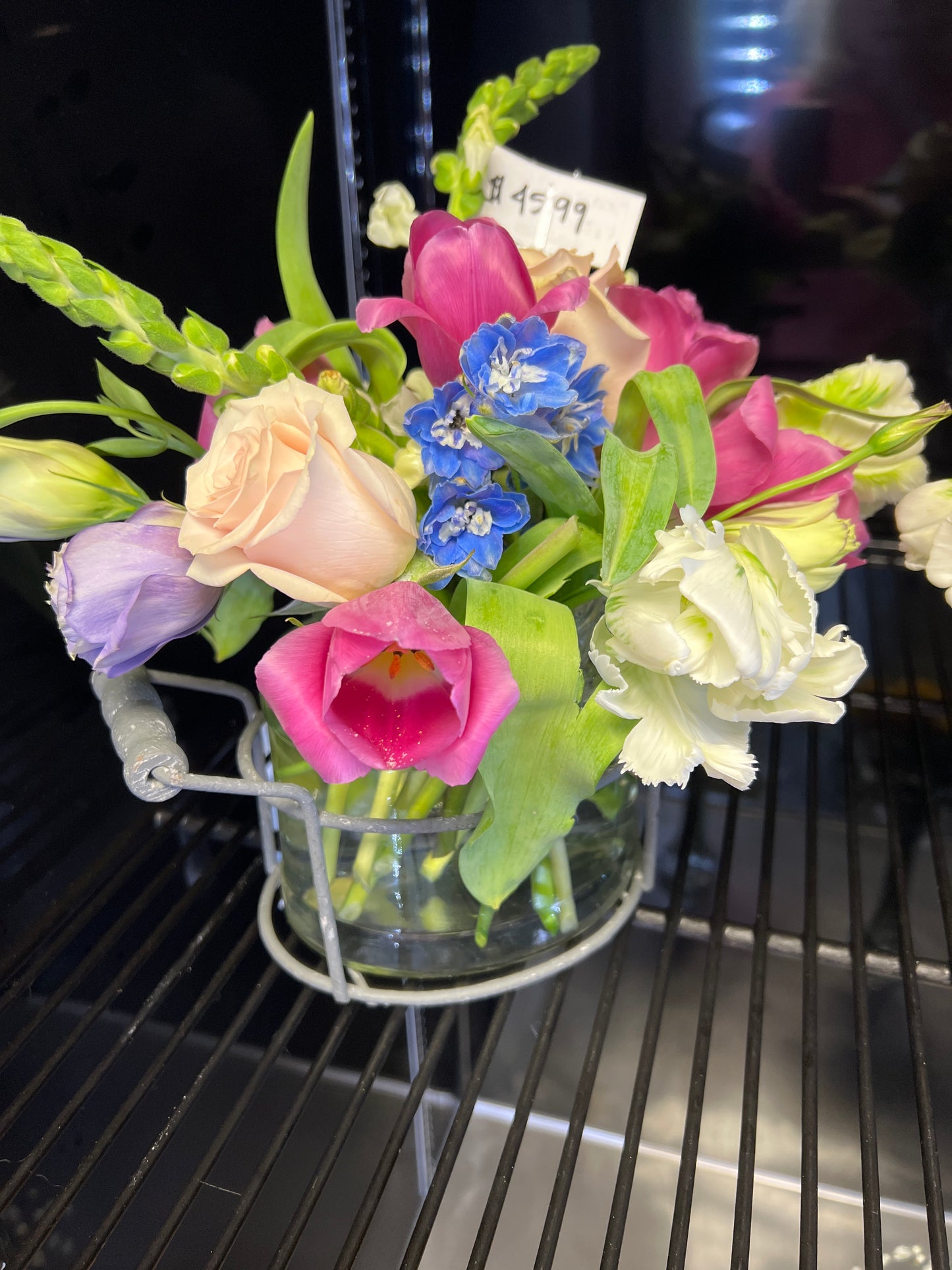 Fresh Floral Arrangement Vase w/ roses-$45.99