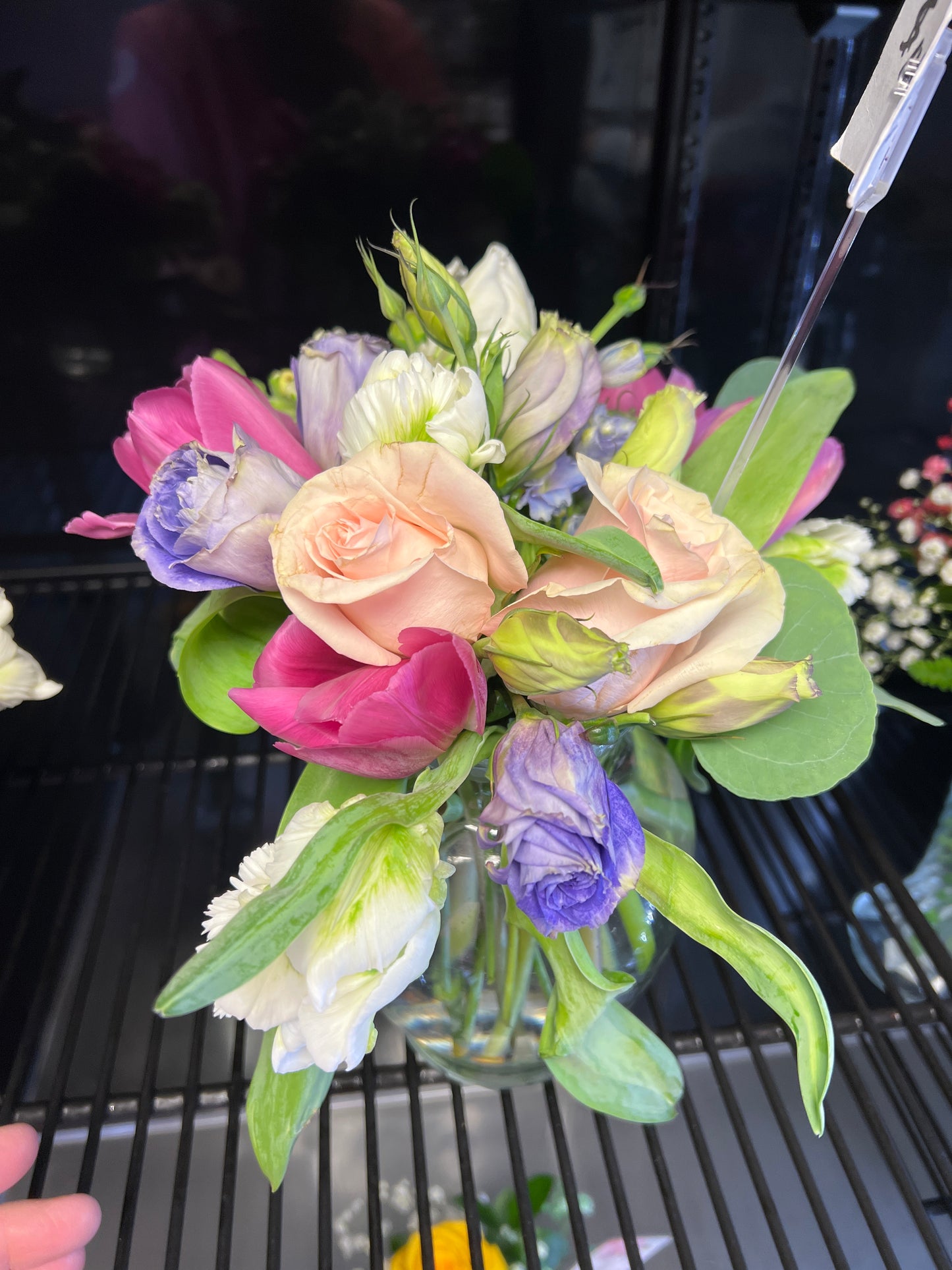 Fresh Floral Arrangement Vase w/ roses-$45.99