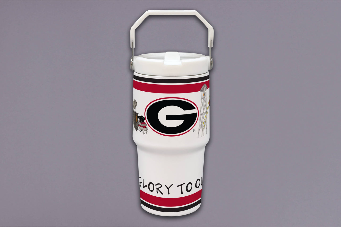 UGA Flip Lid 20oz Tumbler