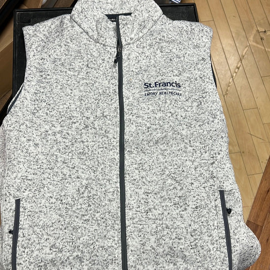 Logo Apparel Grey Sweater Vest with Embroidery XXL
