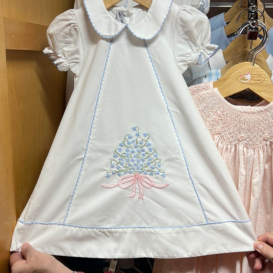 Sweet Dreams-Embroidered Lily of the Valley Dress