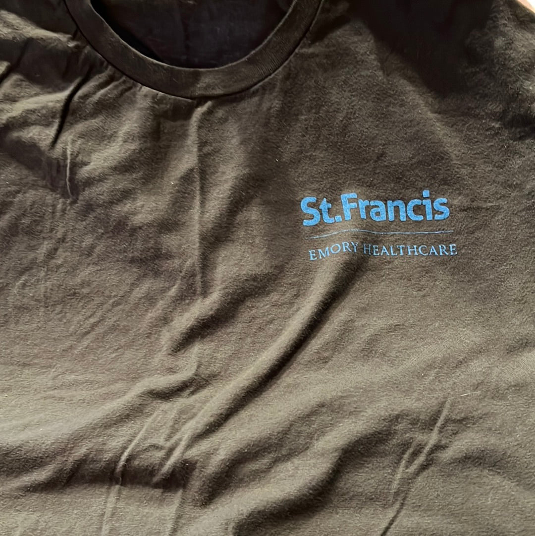 Logo Apparel XL Charcoal Short Sleeve T-Shirt with Blue Screen Print