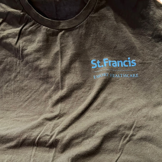 Logo Apparel XL Charcoal Short Sleeve T-Shirt with Blue Screen Print