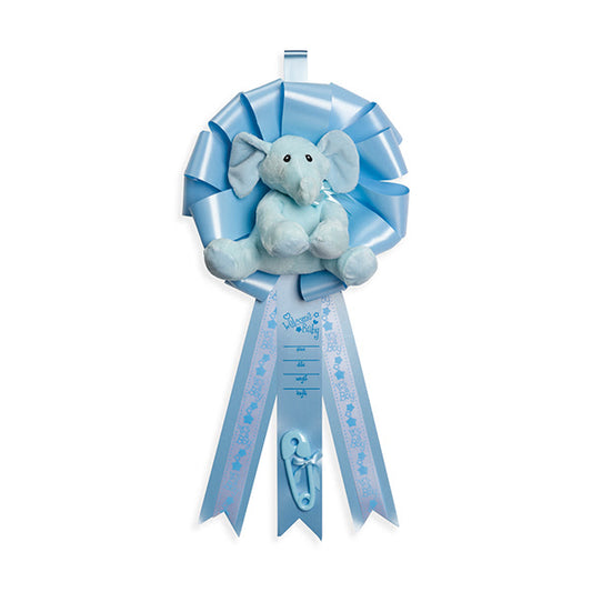 Boy Elephant Announcement Ribbon