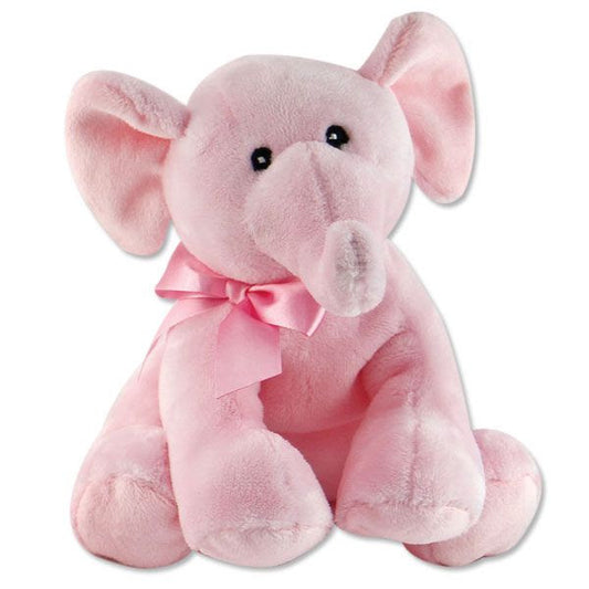 Comfy Pink Elephant w/Pink Ribbon