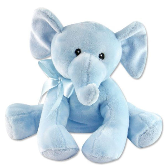 Comfy Blue Elephant w/blue Ribbon