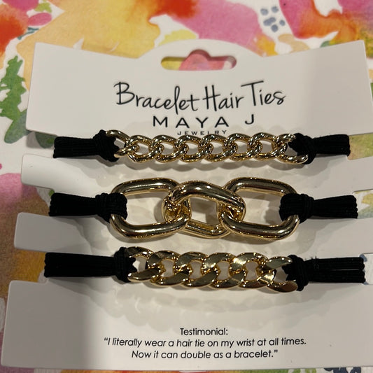 Maya J Bracelet Hair Ties- Three Pack