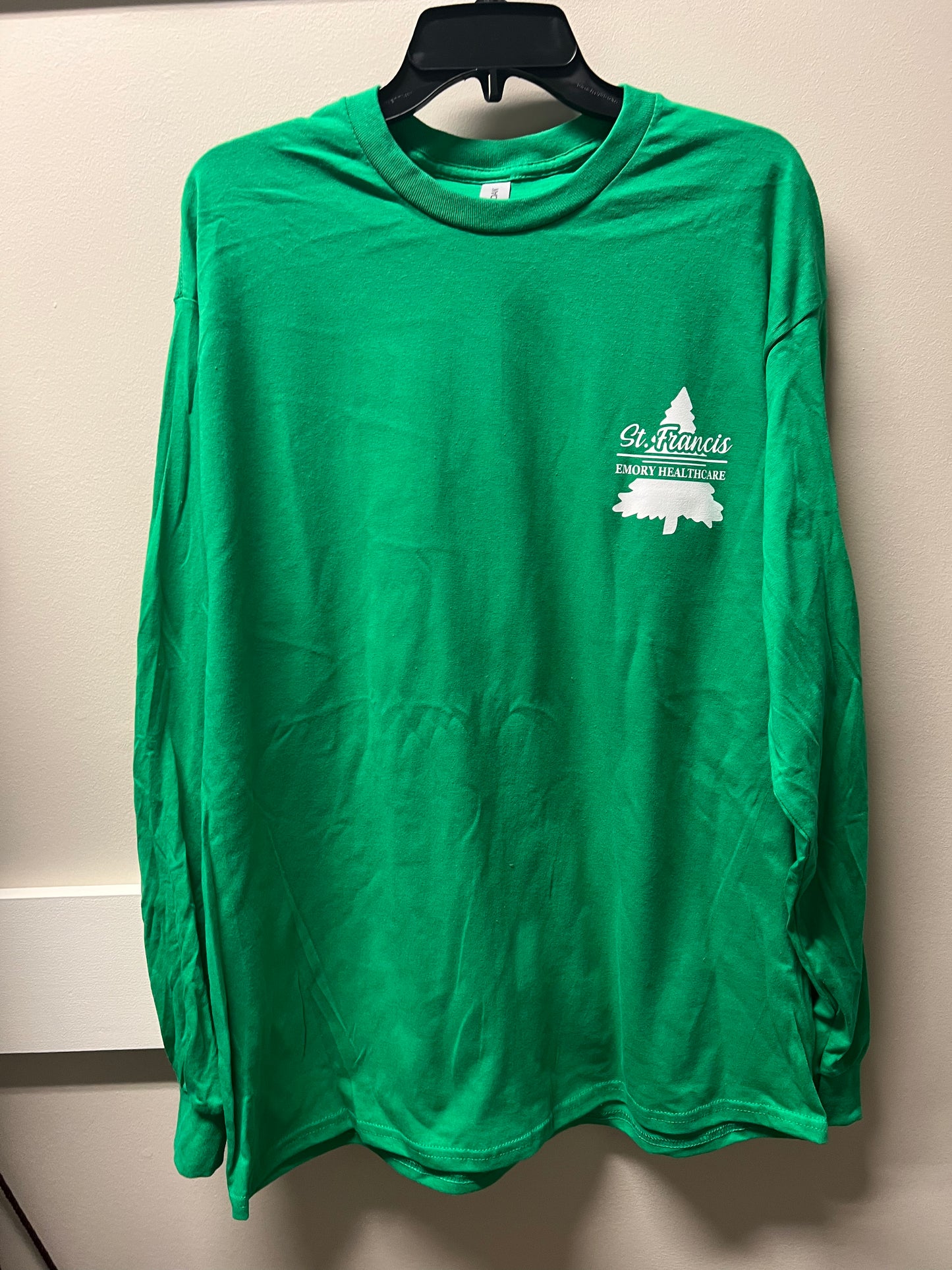 Logo Apparel Small Long Sleeve Green Christmas Shirt