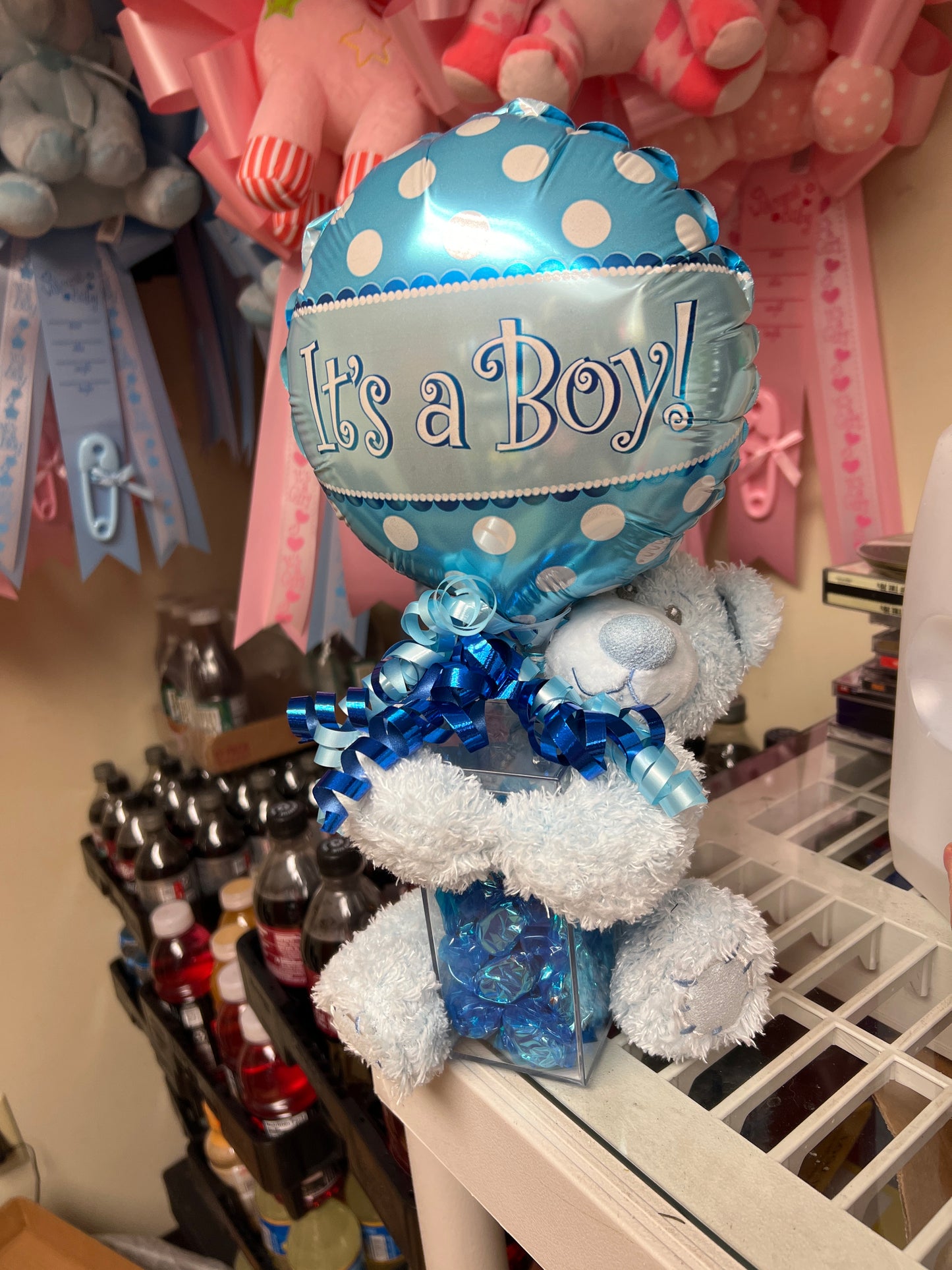 12.5" Blue Tender Teddy Kelliloon with Candy