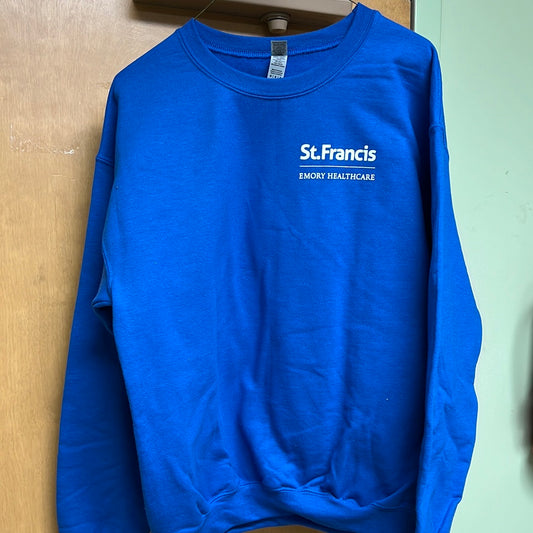 Logo Apparel Small Royal Crew Neck Sweatshirt