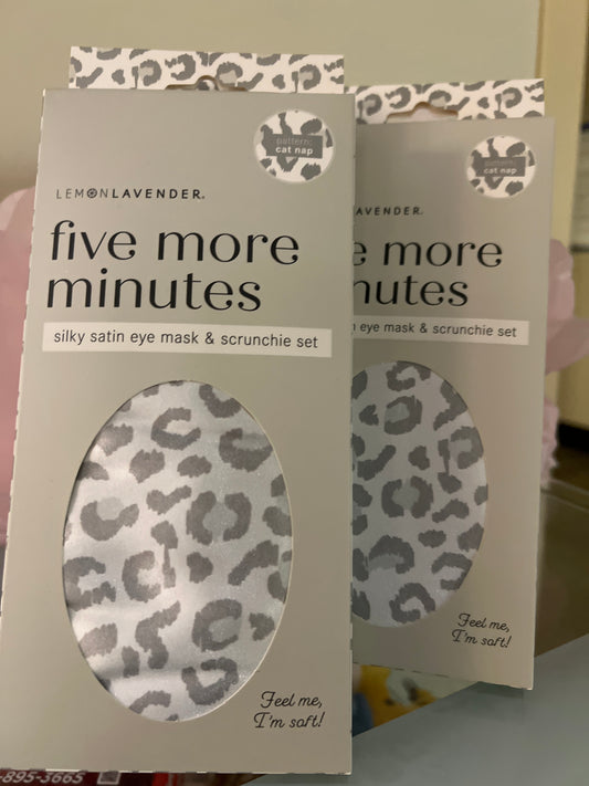 Five More Minutes- Silky Satin Eye Mask & Scrunchie Set