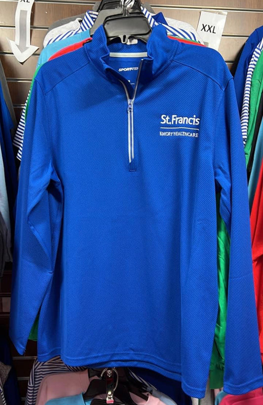 Logo Apparel Large Men's True Royal 1/4 zip jacket