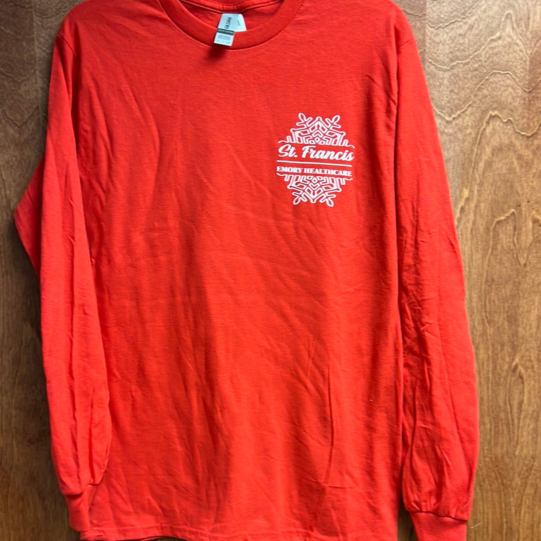 Logo Apparel Small Long Sleeve Red Christmas Shirt