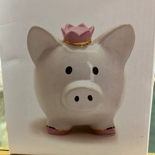 Princess Piggy Bank w/ Crown