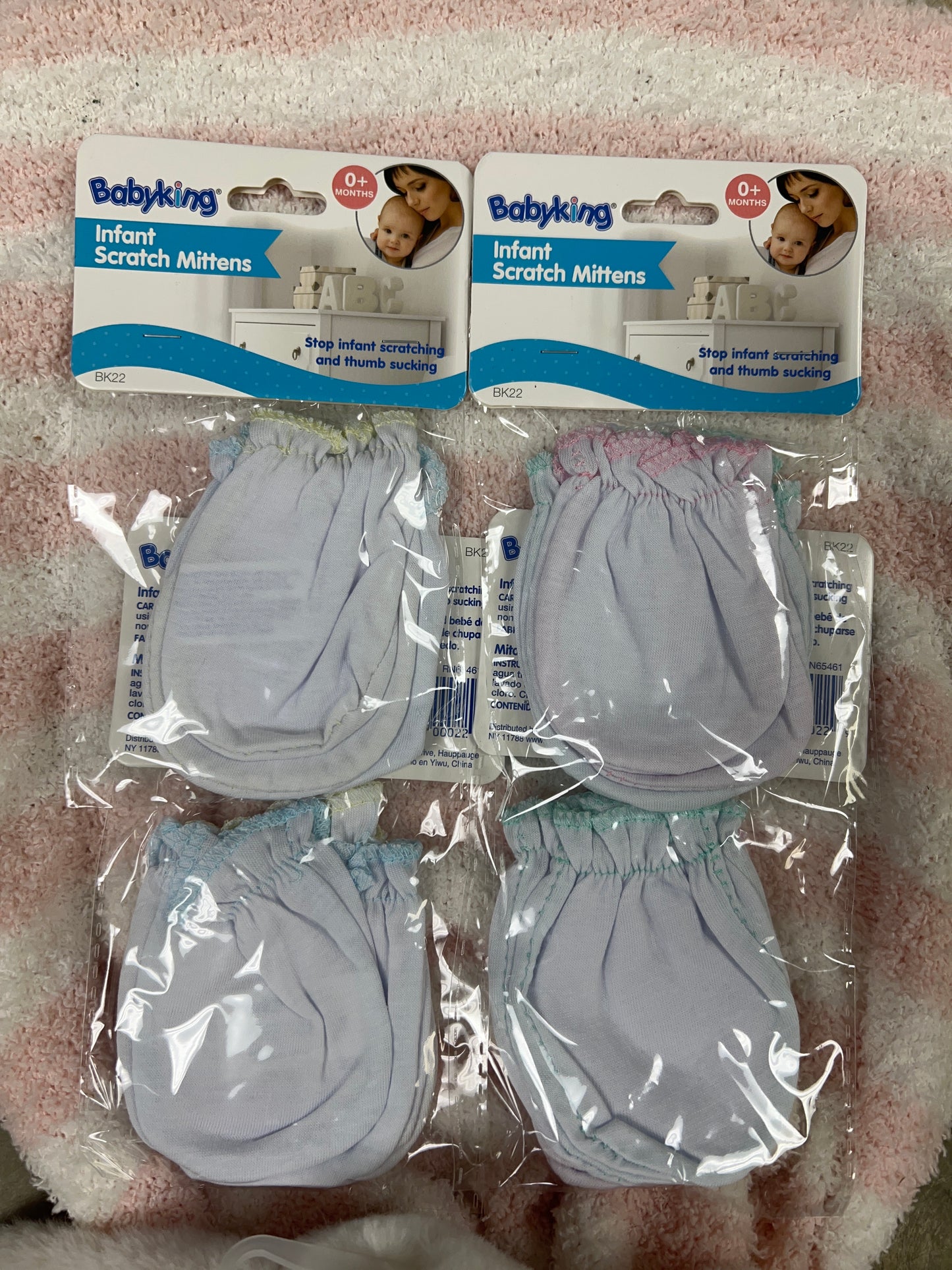 2-Pack Infant Scratch Mittens