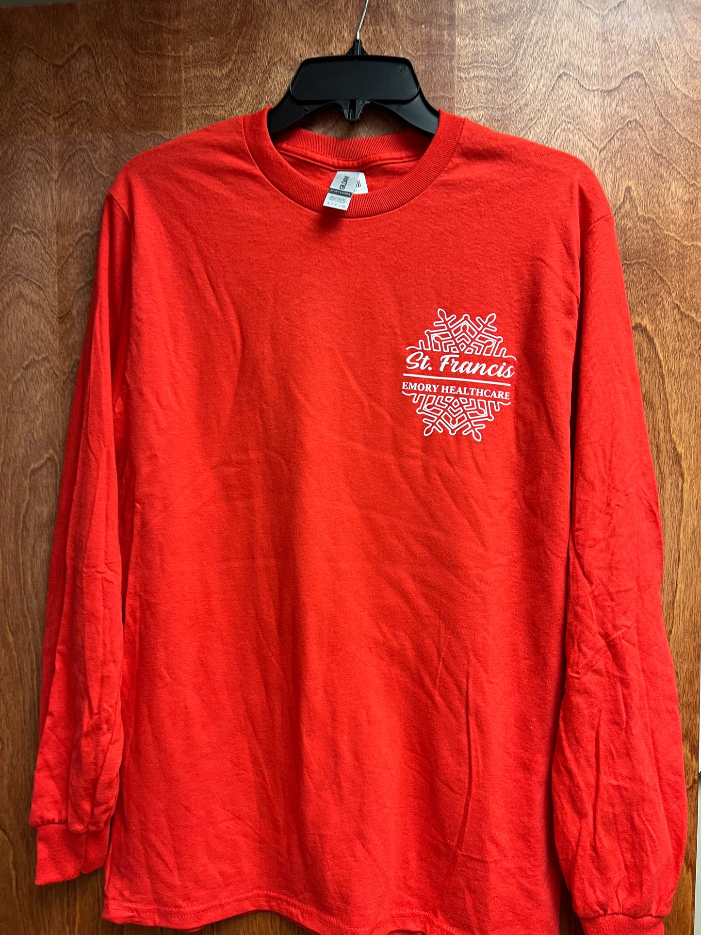 Logo Apparel Large Long Sleeve Red Christmas Shirt