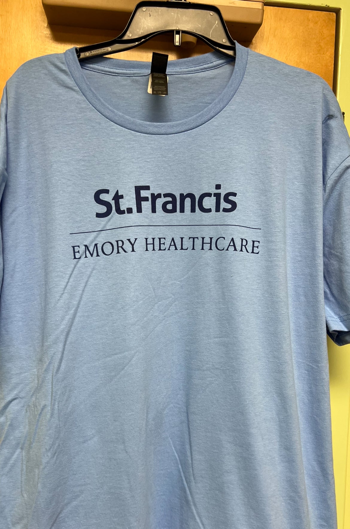 Logo Apparel-Large Carolina Blue Short Sleeve T-shirt w/ Navy Screen Print