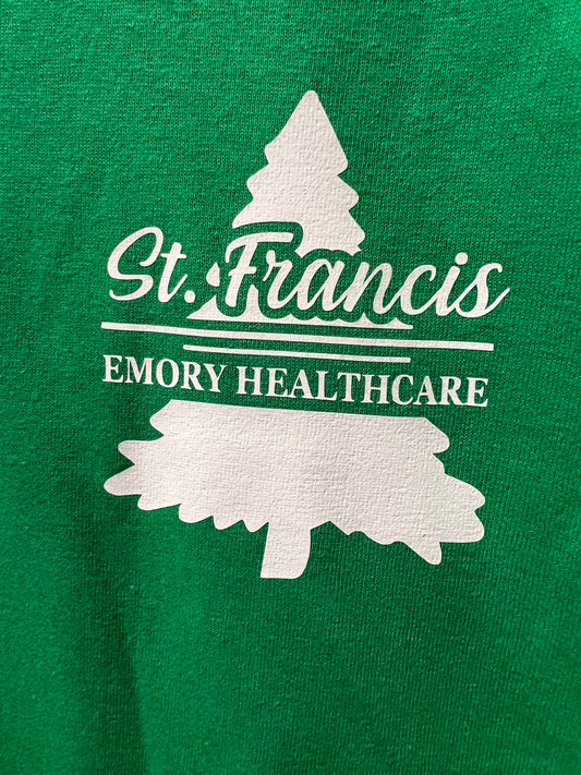 Logo Apparel Small Long Sleeve Green Christmas Shirt