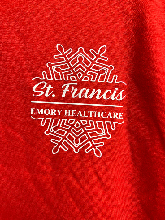 Logo Apparel Medium Long Sleeve Red Christmas Shirt