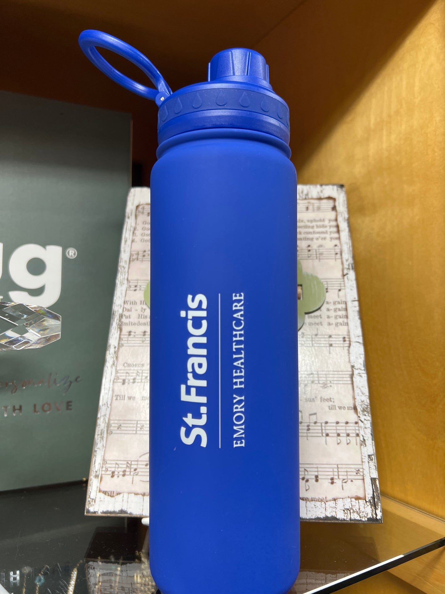 Logo Merchandise- 24oz. Blue Stainless Sport Bottle