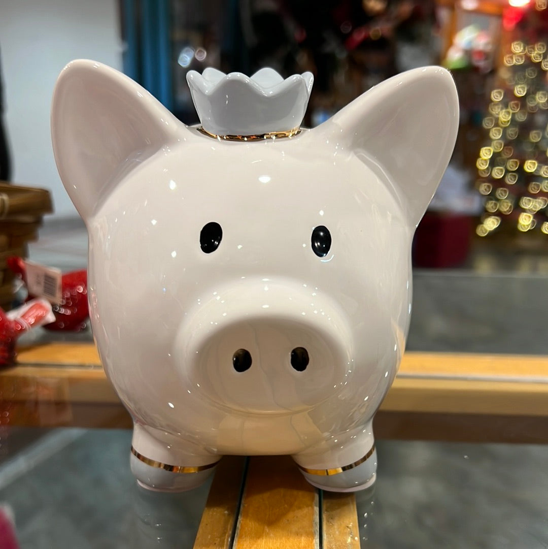 Prince Piggy Bank w/ Crown