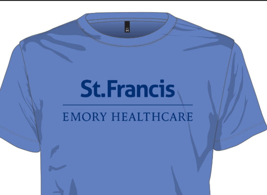 Logo Apparel-Large Carolina Blue Short Sleeve T-shirt w/ Navy Screen Print