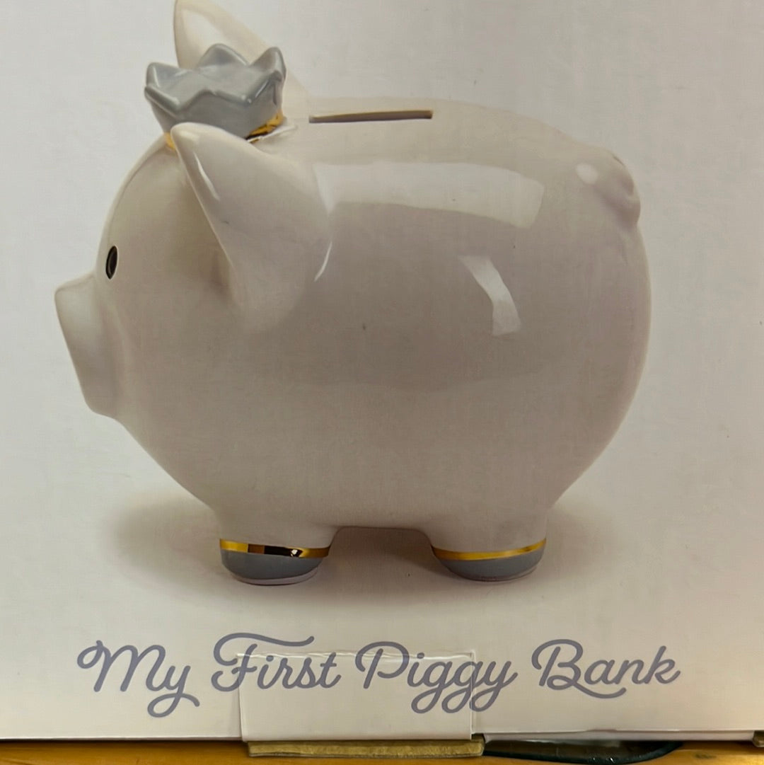 Prince Piggy Bank w/ Crown