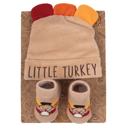 Two-Piece First Holiday Hat and Sock Set 0-12 mo.