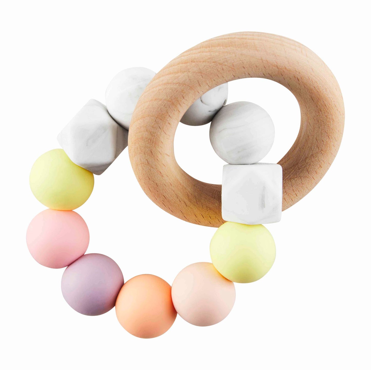 Mudpie Silicone/Wood Teething Ring